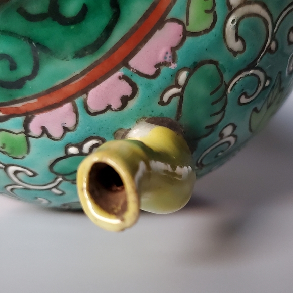 Vntg Handcrafted Asian 7" Tea Pot w/ Original Lid made in 🇵🇭Philippines - Picture 10 of 16